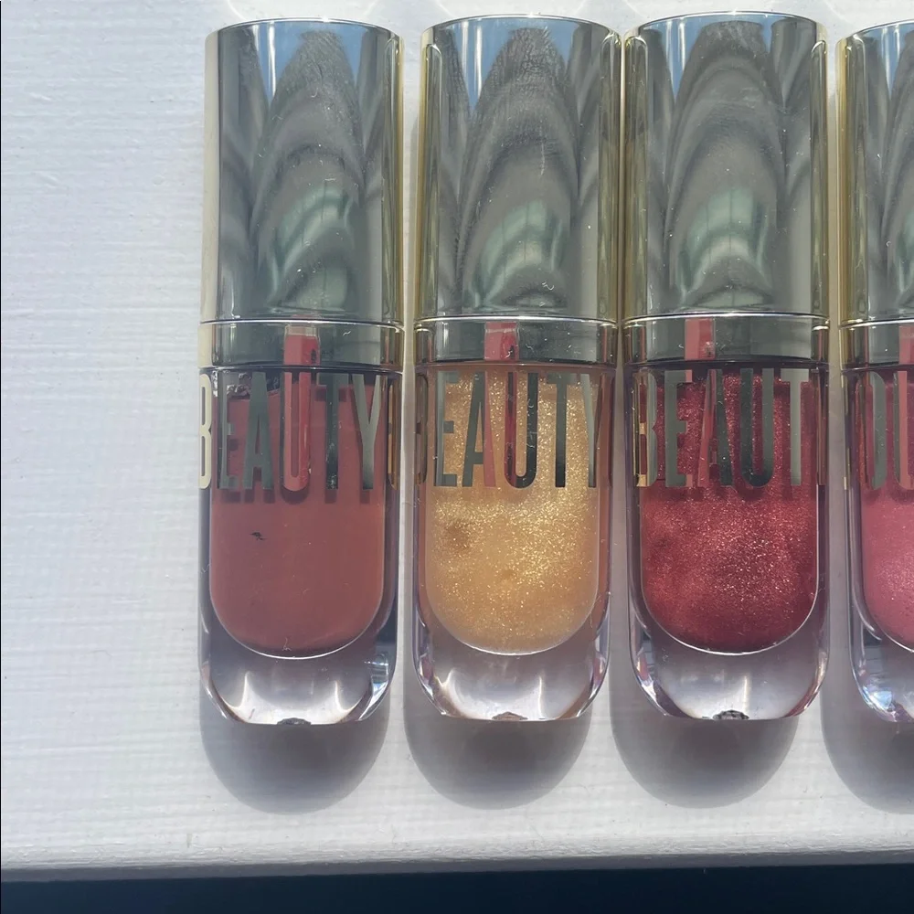 beautycounter Lip Gloss Set - Brown, Gold, Red, Pink, Rose Shimmer